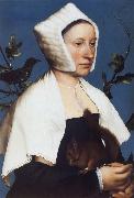 Hans holbein the younger Portrait of a Lady with a Squirrel and a Starling oil painting